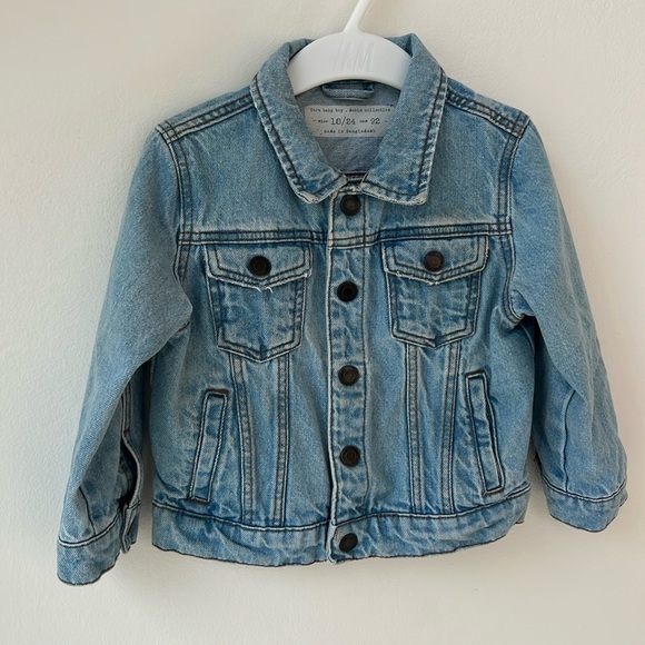 ZARA BABY DENIM JEAN JACKET 18 - 24 MONTHS 100% Cotton - Picture 1 of 8